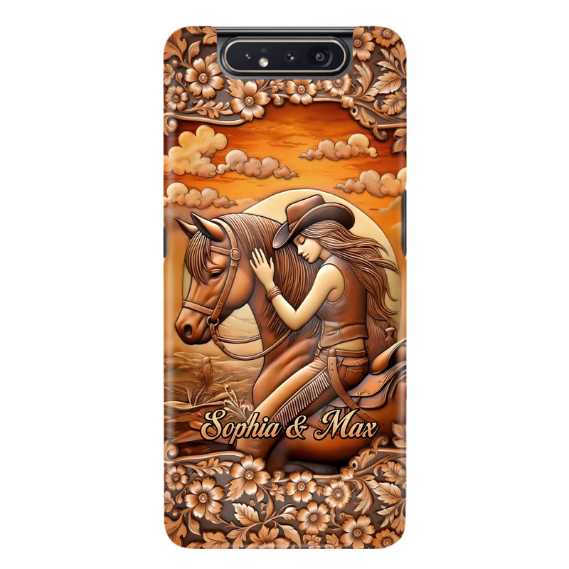 Custom Personalized Horse Girl Phone Case - Gift Idea For Horse Lover - Case For iPhone/ Samsung