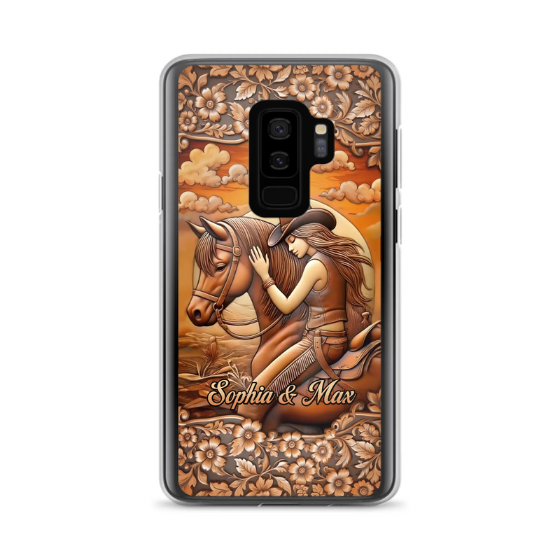 Custom Personalized Horse Girl Phone Case - Gift Idea For Horse Lover - Case For iPhone/ Samsung