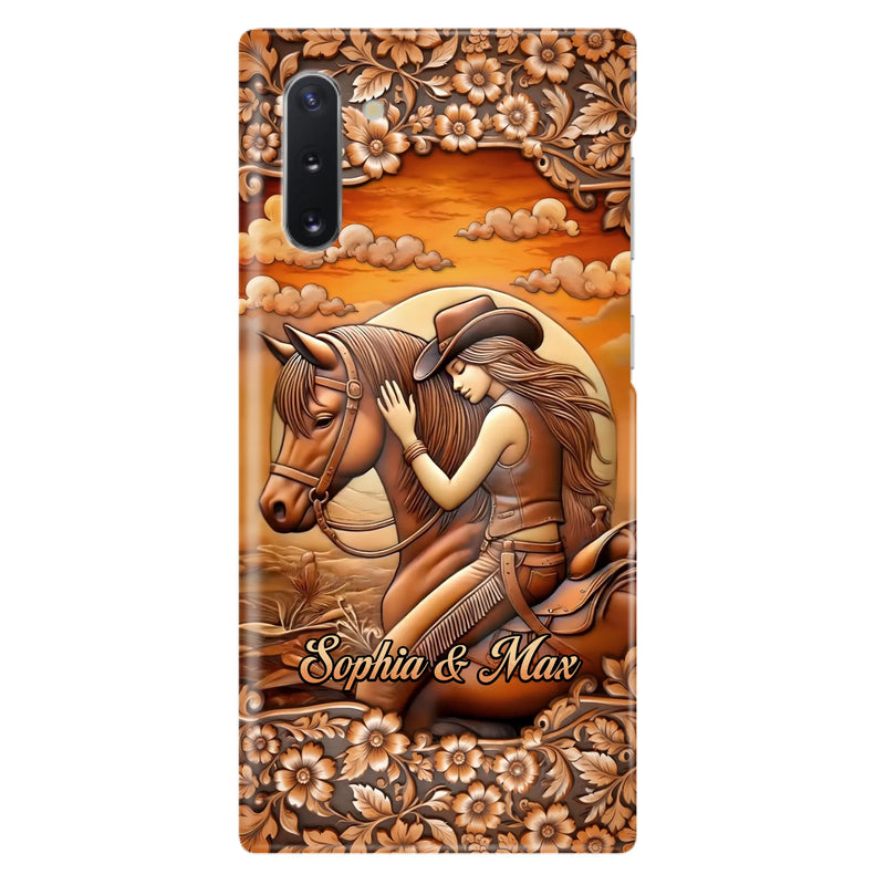 Custom Personalized Horse Girl Phone Case - Gift Idea For Horse Lover - Case For iPhone/ Samsung