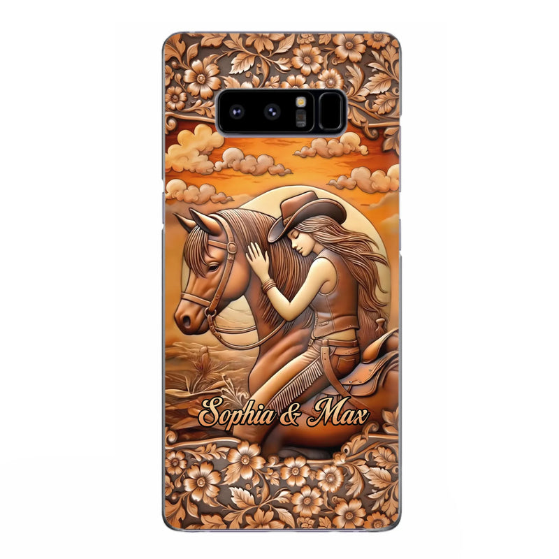 Custom Personalized Horse Girl Phone Case - Gift Idea For Horse Lover - Case For iPhone/ Samsung