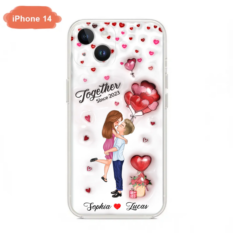 Custom Personalized Couple 3D Phone Case - Gift Idea For Couple - Case For iPhone/ Samsung - Together Since
