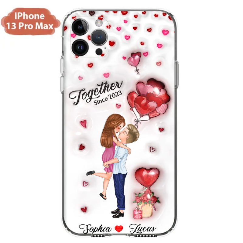 Custom Personalized Couple 3D Phone Case - Gift Idea For Couple - Case For iPhone/ Samsung - Together Since