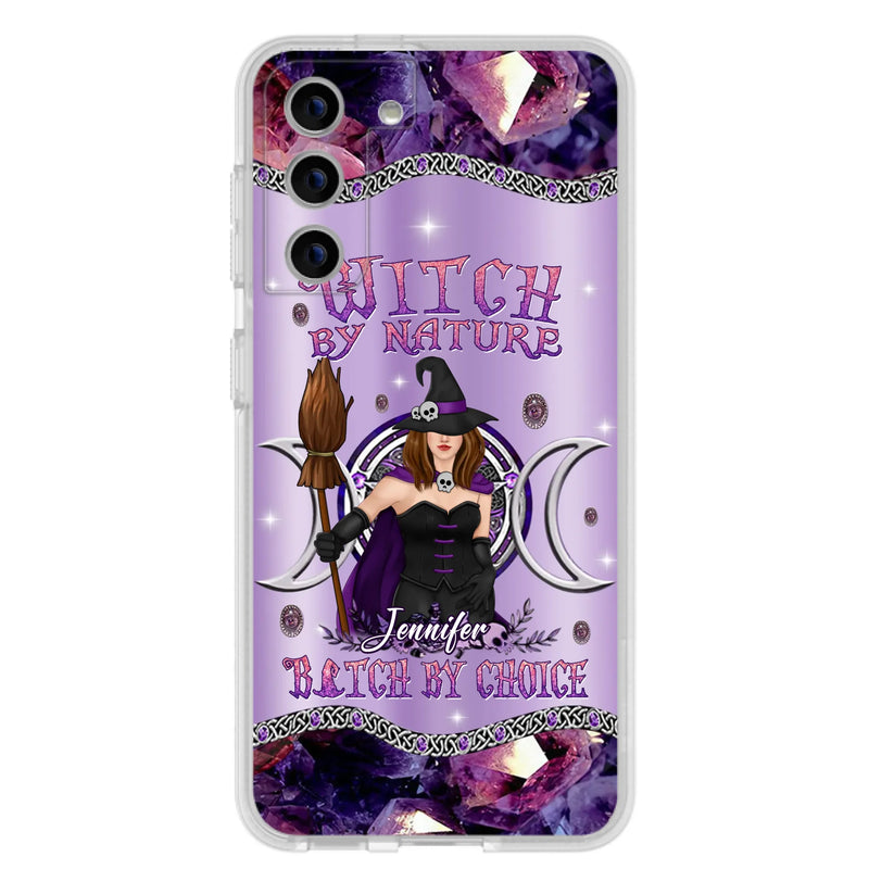 Custom Personalized Sparkling Witch Phone Case - Halloween Gift Idea - Witch By Birth - Case For iPhone/ Samsung