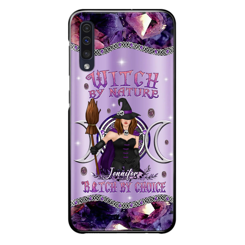 Custom Personalized Sparkling Witch Phone Case - Halloween Gift Idea - Witch By Birth - Case For iPhone/ Samsung