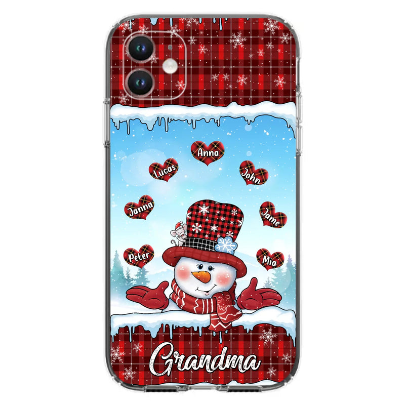 Custom Personalized Grandma Children Phone Case - Christmas Gift For Grandma/ Mom - Upto 7 Kids - Case For iPhone/ Samsung