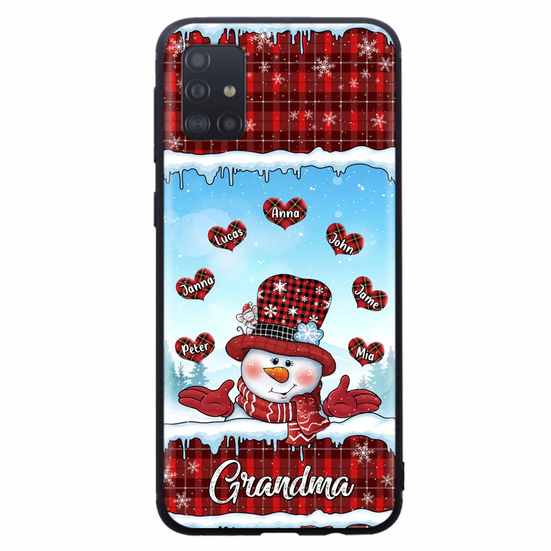 Custom Personalized Grandma Children Phone Case - Christmas Gift For Grandma/ Mom - Upto 7 Kids - Case For iPhone/ Samsung