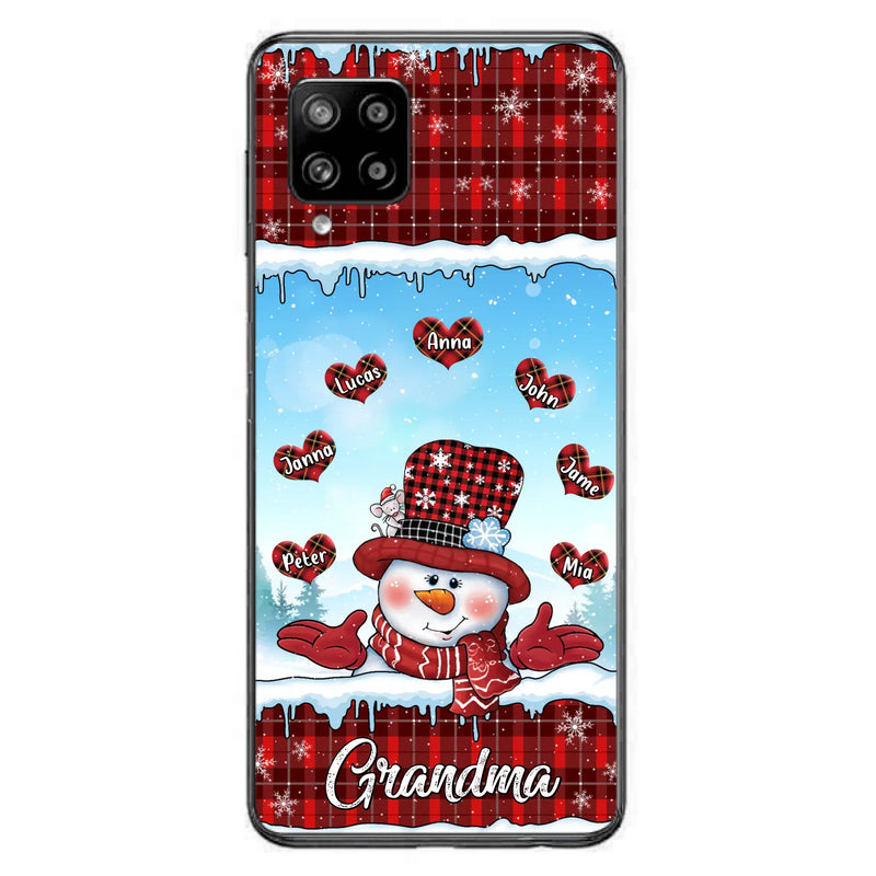 Custom Personalized Grandma Children Phone Case - Christmas Gift For Grandma/ Mom - Upto 7 Kids - Case For iPhone/ Samsung