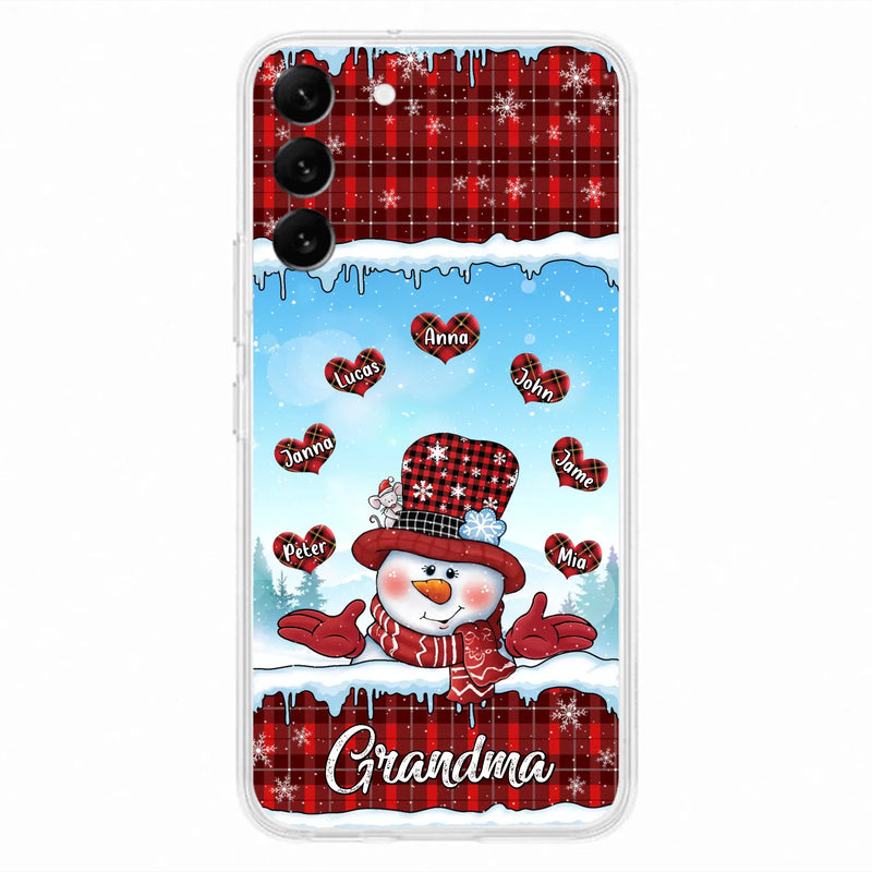 Custom Personalized Grandma Children Phone Case - Christmas Gift For Grandma/ Mom - Upto 7 Kids - Case For iPhone/ Samsung