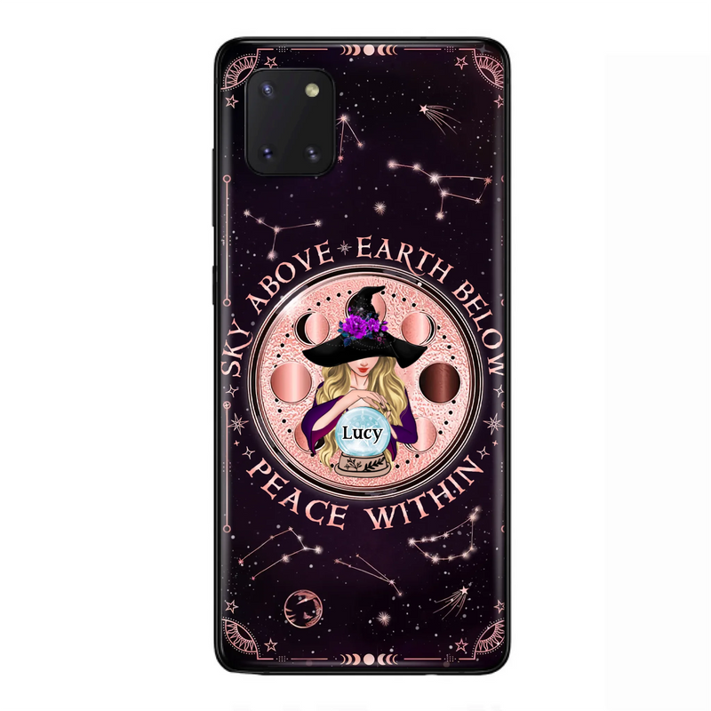 Custom Personalized Witch Phone Case - Gift Idea For Witch Lover - Sky Above Earth Below Peace Within - Case for iPhone/ Samsung