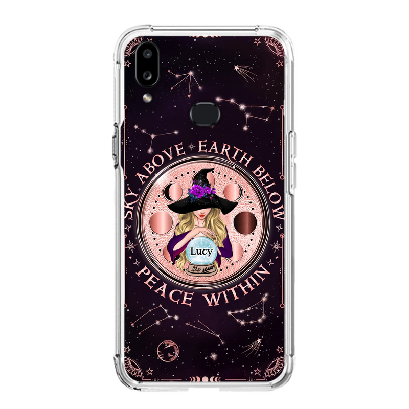 Custom Personalized Witch Phone Case - Gift Idea For Witch Lover - Sky Above Earth Below Peace Within - Case for iPhone/ Samsung