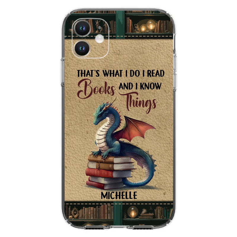 Custom Personalized Book Dragon Phone Case - Gift Idea For Book Lovers - In A World Of Bookworms Be A Book Dragon - Case For iPhone/ Samsung