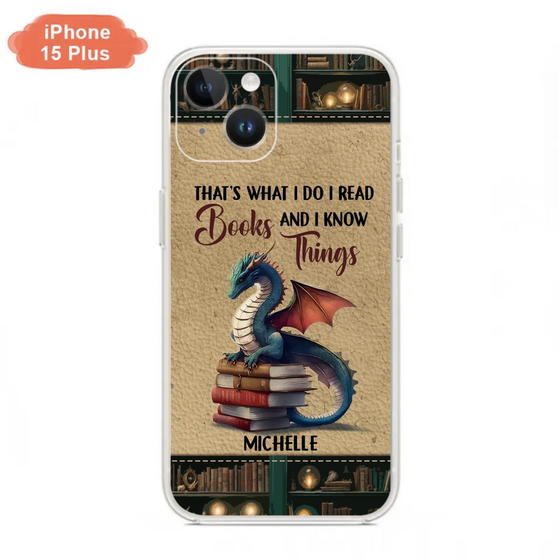 Custom Personalized Book Dragon Phone Case - Gift Idea For Book Lovers - In A World Of Bookworms Be A Book Dragon - Case For iPhone/ Samsung
