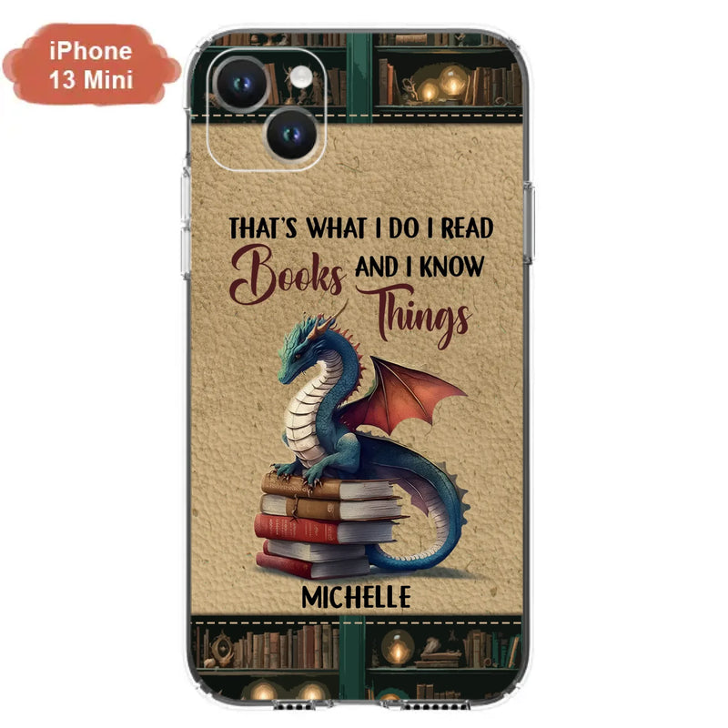 Custom Personalized Book Dragon Phone Case - Gift Idea For Book Lovers - In A World Of Bookworms Be A Book Dragon - Case For iPhone/ Samsung