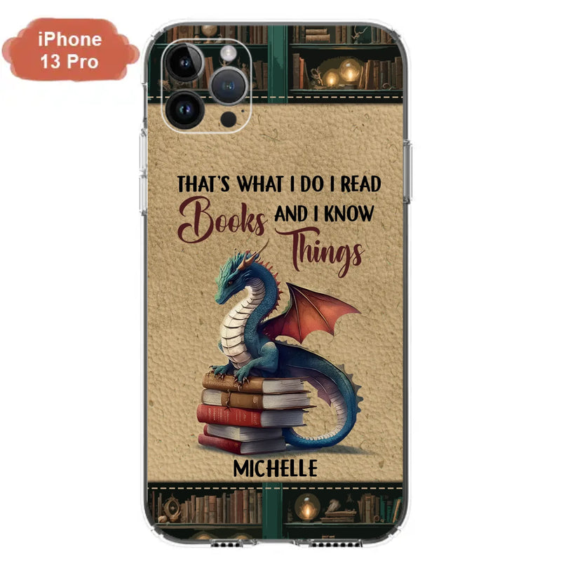 Custom Personalized Book Dragon Phone Case - Gift Idea For Book Lovers - In A World Of Bookworms Be A Book Dragon - Case For iPhone/ Samsung