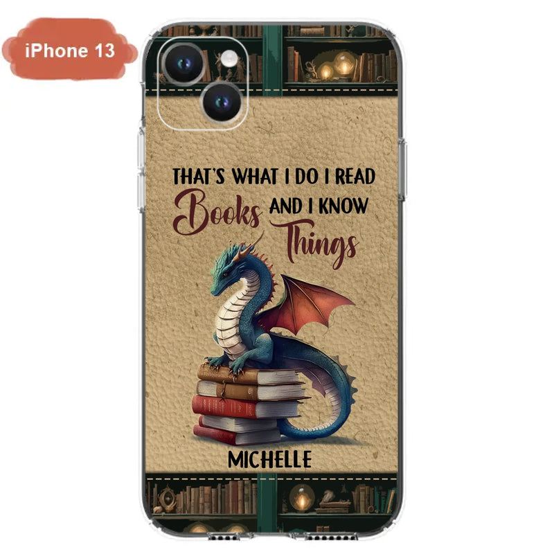 Custom Personalized Book Dragon Phone Case - Gift Idea For Book Lovers - In A World Of Bookworms Be A Book Dragon - Case For iPhone/ Samsung