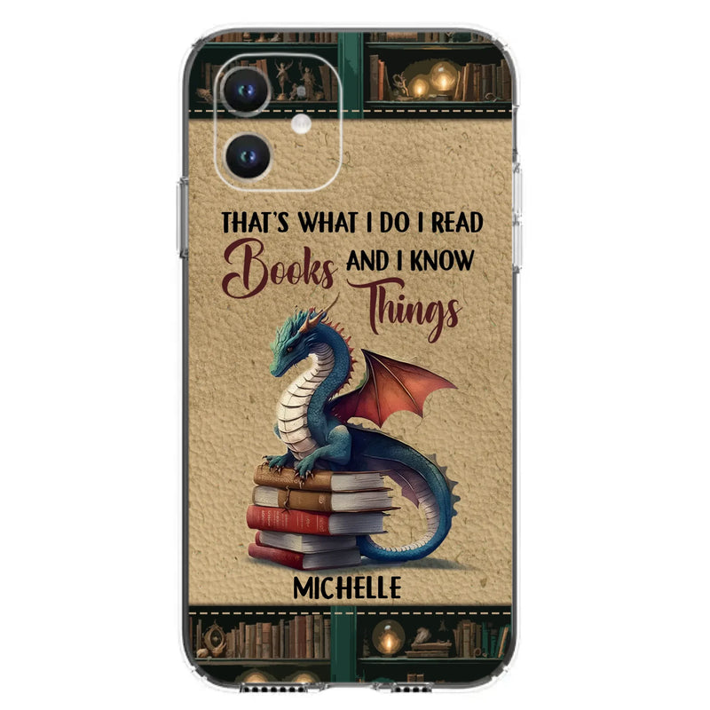 Custom Personalized Book Dragon Phone Case - Gift Idea For Book Lovers - In A World Of Bookworms Be A Book Dragon - Case For iPhone/ Samsung