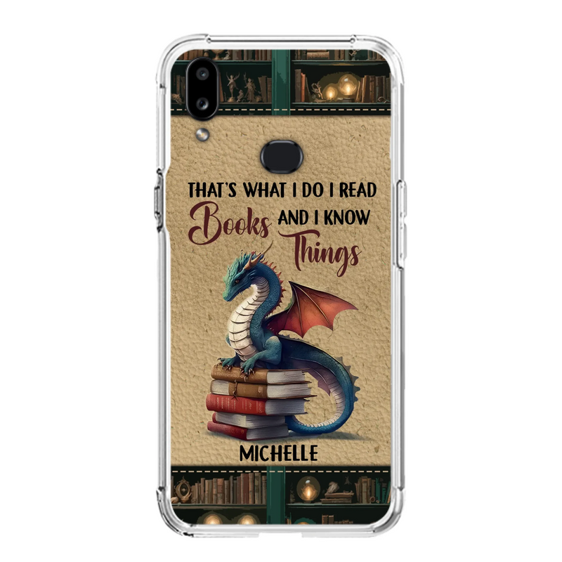 Custom Personalized Book Dragon Phone Case - Gift Idea For Book Lovers - In A World Of Bookworms Be A Book Dragon - Case For iPhone/ Samsung
