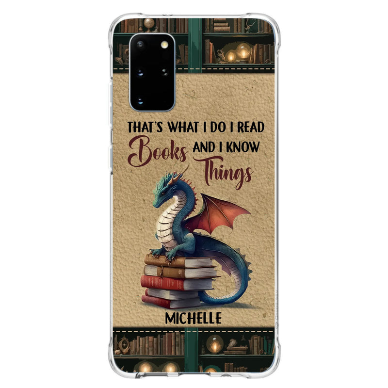 Custom Personalized Book Dragon Phone Case - Gift Idea For Book Lovers - In A World Of Bookworms Be A Book Dragon - Case For iPhone/ Samsung