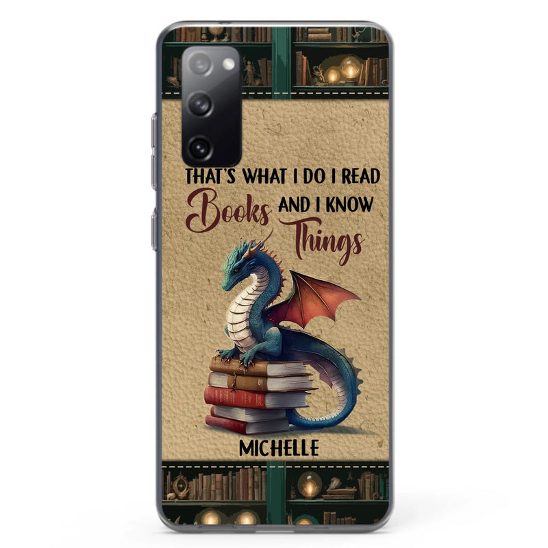 Custom Personalized Book Dragon Phone Case - Gift Idea For Book Lovers - In A World Of Bookworms Be A Book Dragon - Case For iPhone/ Samsung