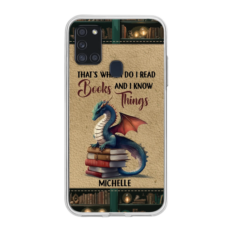 Custom Personalized Book Dragon Phone Case - Gift Idea For Book Lovers - In A World Of Bookworms Be A Book Dragon - Case For iPhone/ Samsung