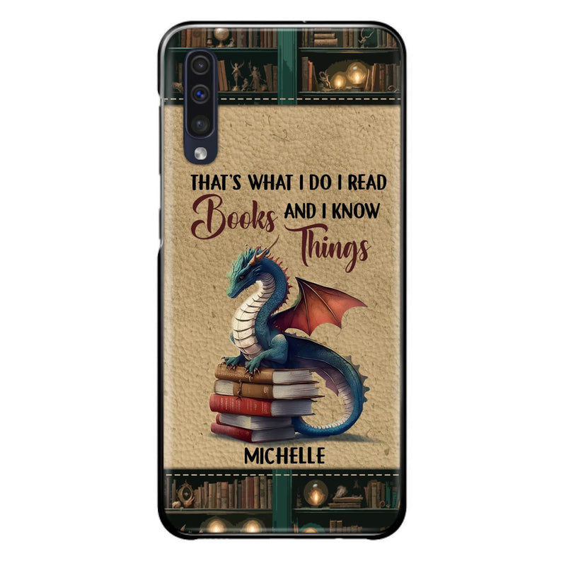 Custom Personalized Book Dragon Phone Case - Gift Idea For Book Lovers - In A World Of Bookworms Be A Book Dragon - Case For iPhone/ Samsung