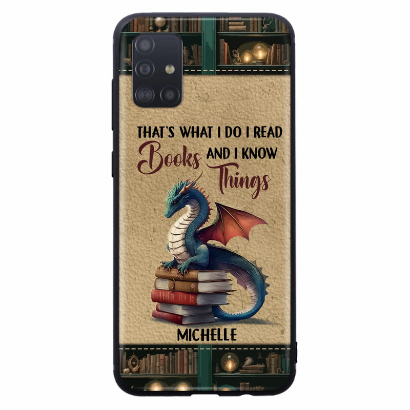 Custom Personalized Book Dragon Phone Case - Gift Idea For Book Lovers - In A World Of Bookworms Be A Book Dragon - Case For iPhone/ Samsung