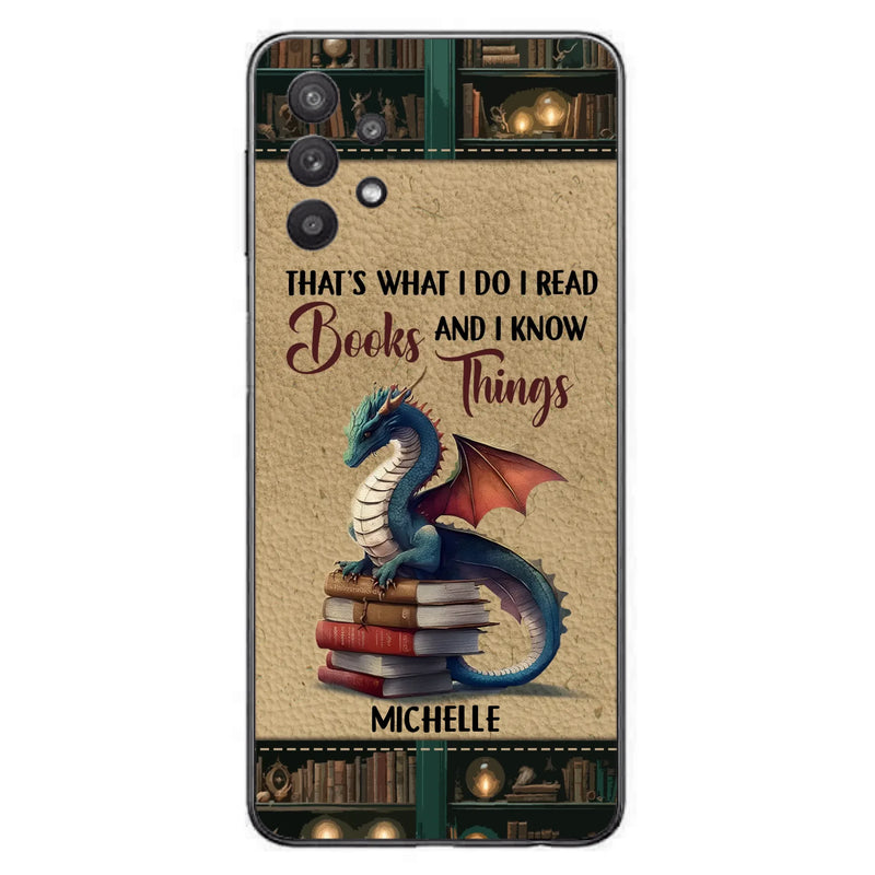 Custom Personalized Book Dragon Phone Case - Gift Idea For Book Lovers - In A World Of Bookworms Be A Book Dragon - Case For iPhone/ Samsung