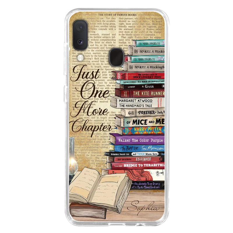 Custom Personalized Reading Book Phone Case - Gift Idea For Book Lovers - Just One More Chapter - Case For iPhone/ Samsung