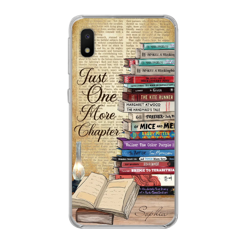 Custom Personalized Reading Book Phone Case - Gift Idea For Book Lovers - Just One More Chapter - Case For iPhone/ Samsung