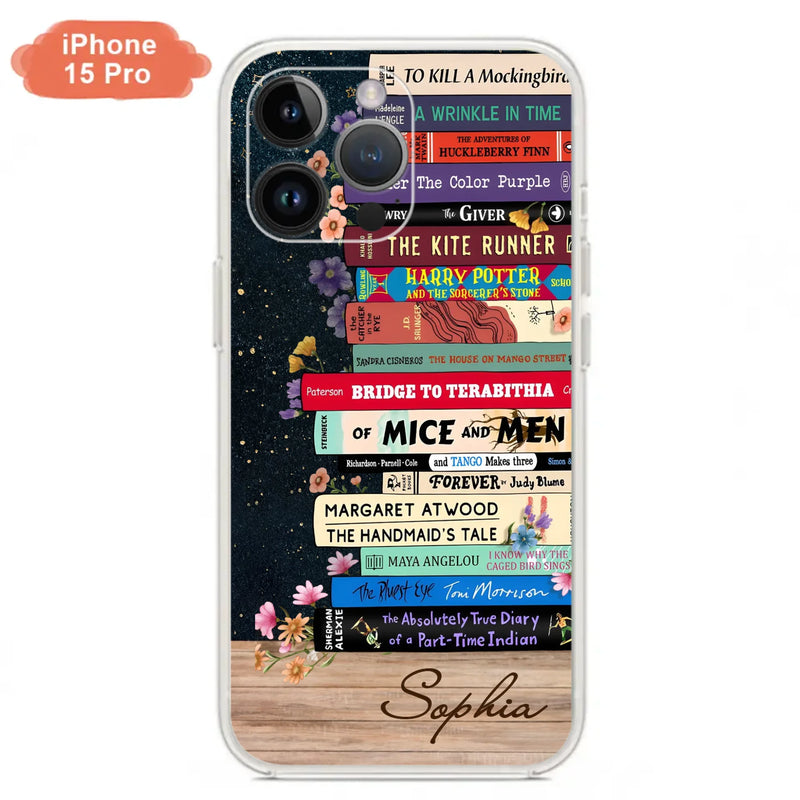 Custom Personalized Books Phone Case - Reading Book Lover Gift Idea - Case For iPhone/ Samsung