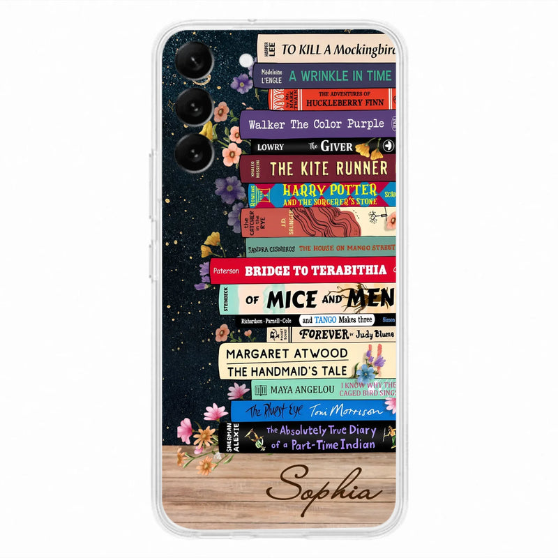 Custom Personalized Books Phone Case - Reading Book Lover Gift Idea - Case For iPhone/ Samsung