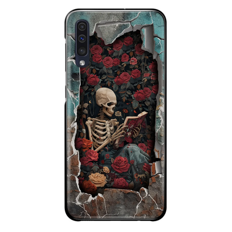 Custom Personalized Bookish Skeleton Phone Case - Reading Book Lover Gift Idea - Case For iPhone/ Samsung