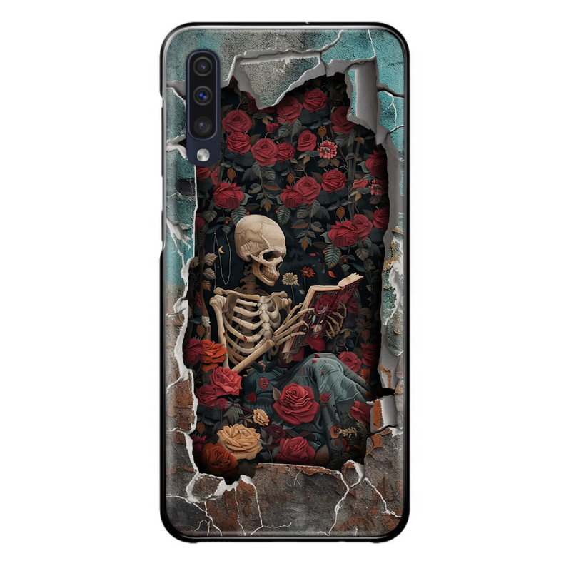 Custom Personalized Bookish Skeleton Phone Case - Reading Book Lover Gift Idea - Case For iPhone/ Samsung