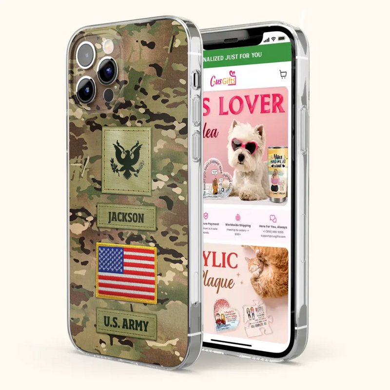 Custom Personalized Veteran Phone Case - Father's Day Gift for Veteran - Case For iPhone/Samsung