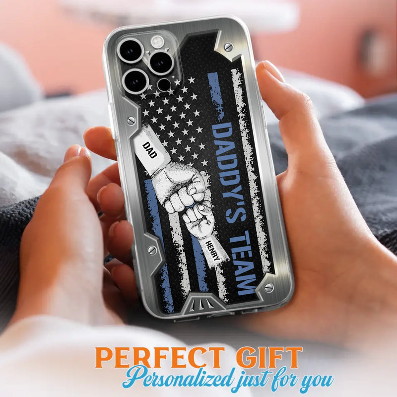 Custom Personalized Daddy's Team Phone Case - Father's Day Gift Idea For Dad/ Grandpa - Case for iPhone/ Samsung