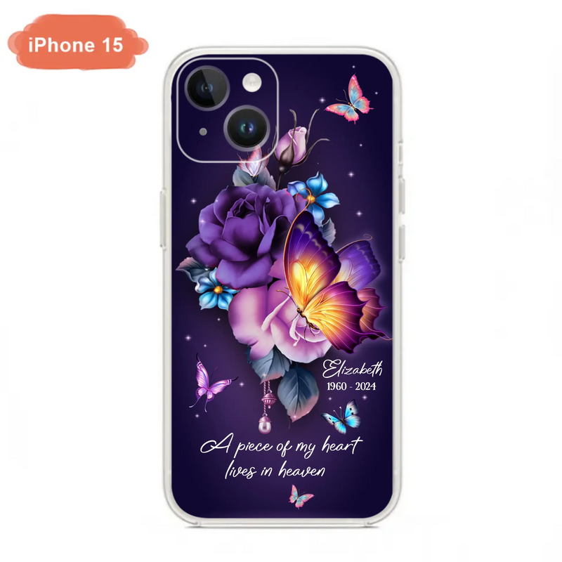 Custom Personalized Butterfly Memorial Phone Case - Memorial Gift Idea - Case for iPhone/Samsung