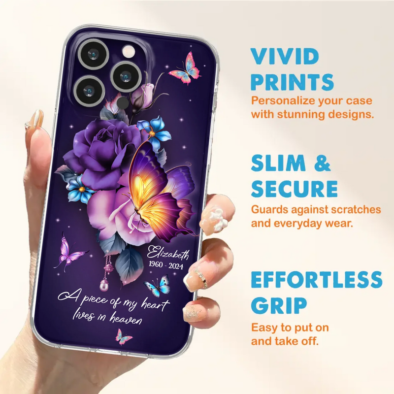 Custom Personalized Butterfly Memorial Phone Case - Memorial Gift Idea - Case for iPhone/Samsung