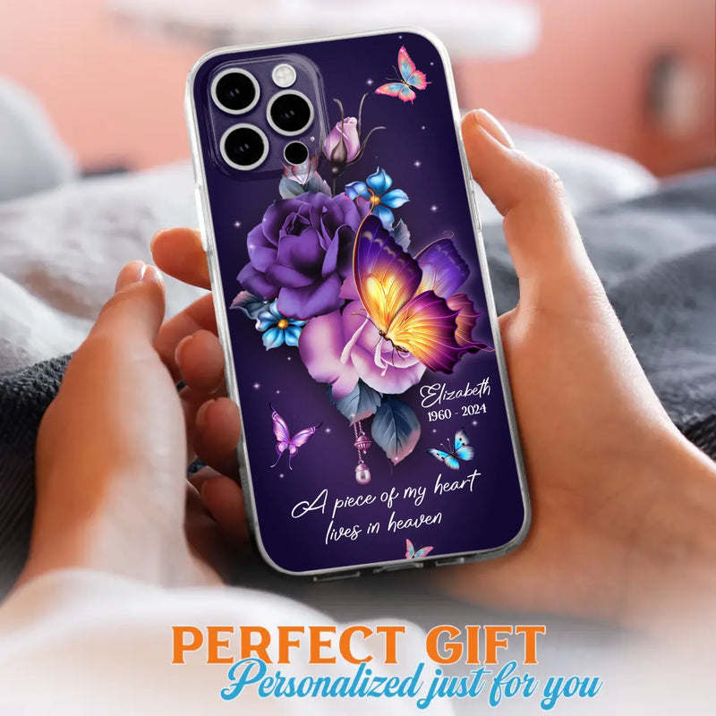 Custom Personalized Butterfly Memorial Phone Case - Memorial Gift Idea - Case for iPhone/Samsung