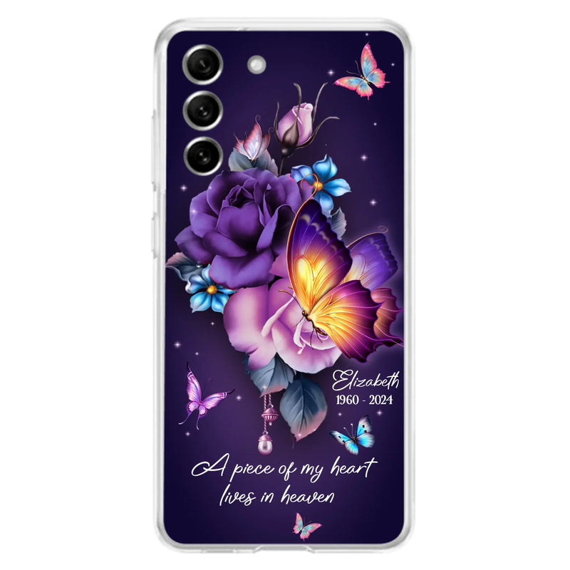 Custom Personalized Butterfly Memorial Phone Case - Memorial Gift Idea - Case for iPhone/Samsung