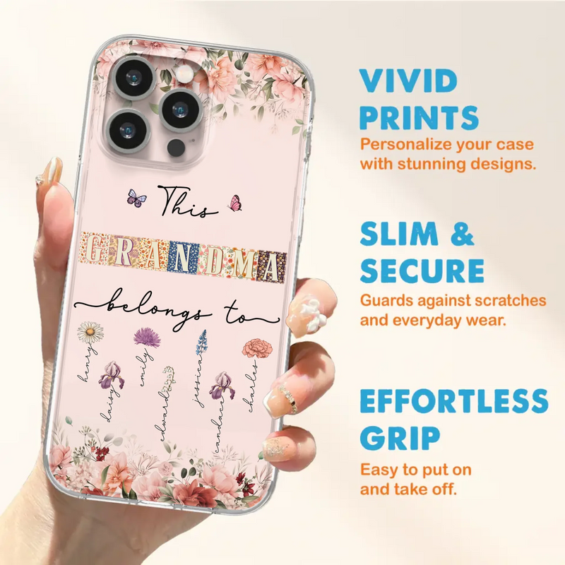 Custom Personalized Grandma/Mom Phone Case - Upto 7 Kids - Mother's Day Gift Idea for Grandma/Mom - Case for iPhone/Samsung