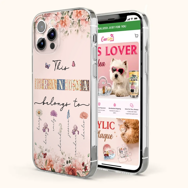 Custom Personalized Grandma/Mom Phone Case - Upto 7 Kids - Mother's Day Gift Idea for Grandma/Mom - Case for iPhone/Samsung