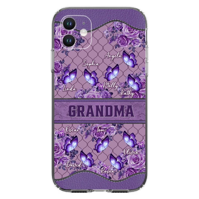 Personalized Grandma Butterfly Phone Case - Gift Idea For Mother's Day/Grandma - Cases For iPhone/Samsung