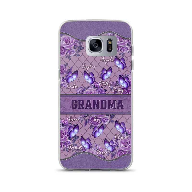 Personalized Grandma Butterfly Phone Case - Gift Idea For Mother's Day/Grandma - Cases For iPhone/Samsung