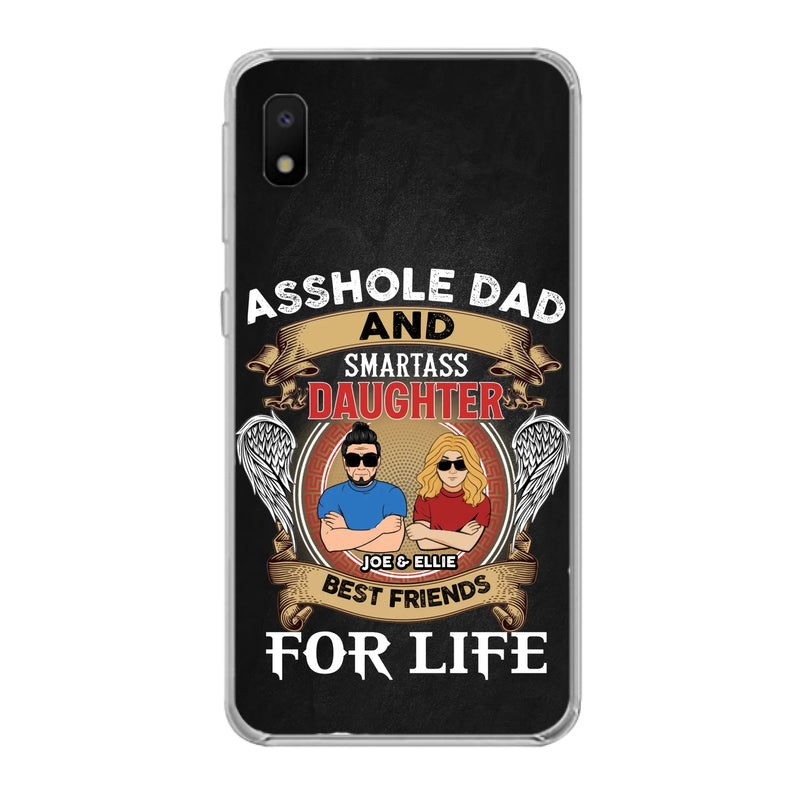 Personalized Dad/Mom And Daughter/Son Phone Case - Gift Idea For Father's Day/Mother's Day From Daughter/Son - Asshole Dad And Smartass Daughter  - Cases For Samsung/iPhone
