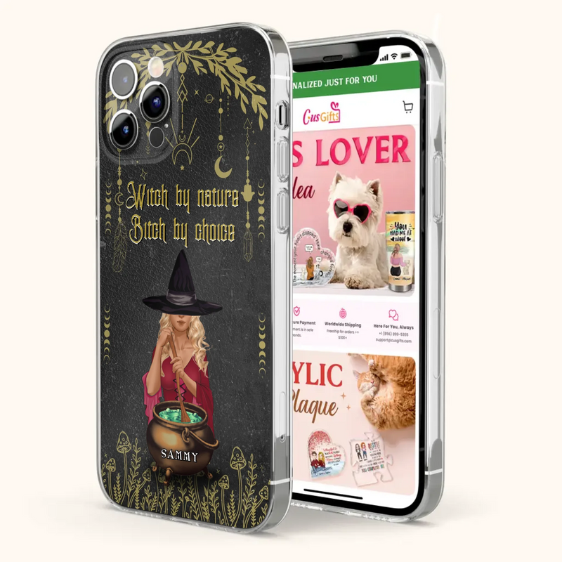 Custom Personalized Witch Phone Case - Gift Idea For Friends/Sisters/Wicca Decor/Pagan Decor - In My Kitchen Filled With Care I Welcome Water Earth Fire Air - Case for iPhone/Samsung