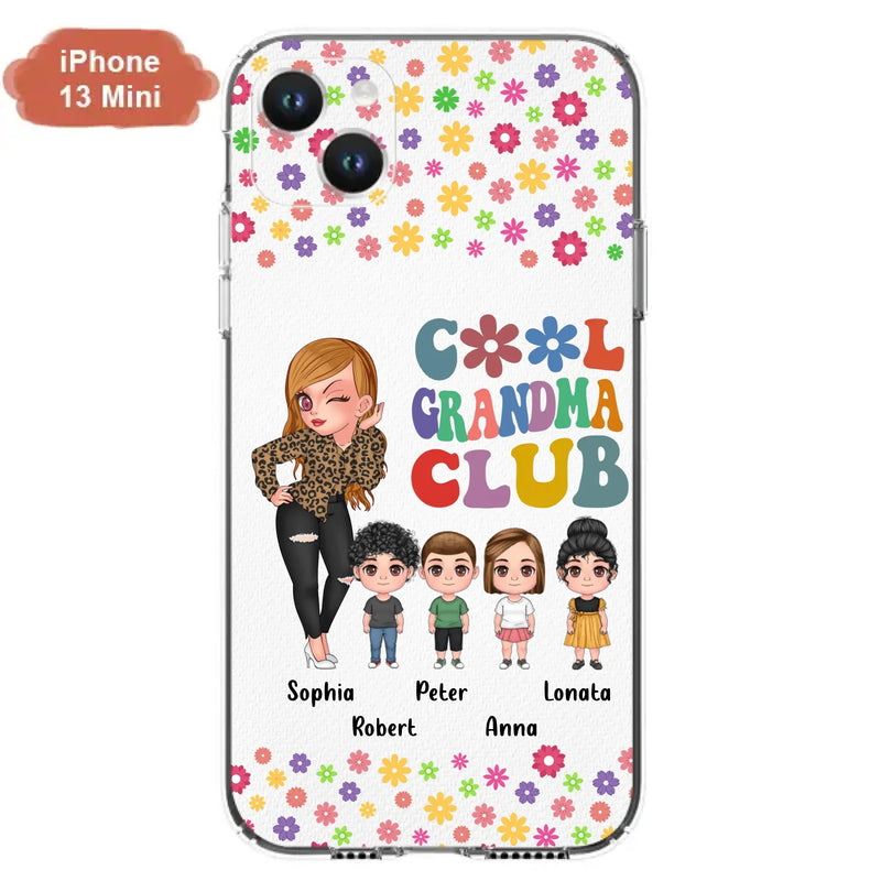 Custom Personalized Cool Grandma Phone Case - Gift Idea For Grandma - Upto 4 Kids - Cases For iPhone/Samsung