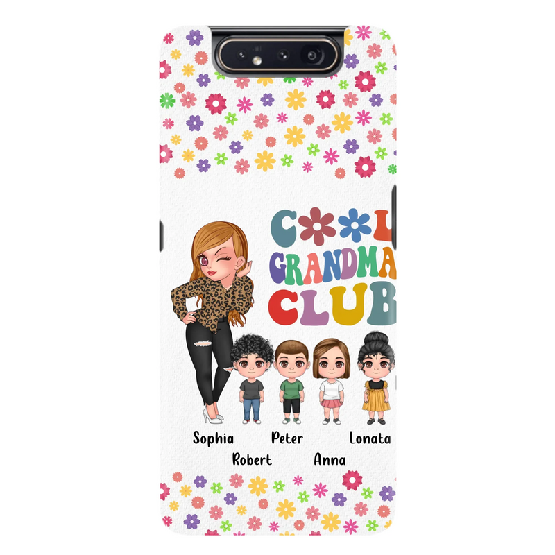 Custom Personalized Cool Grandma Phone Case - Gift Idea For Grandma - Upto 4 Kids - Cases For iPhone/Samsung