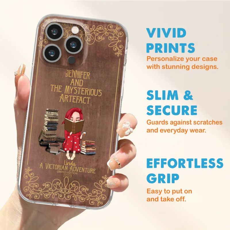 Custom Personalized Reading Girl Phone Case - Gift Idea For Reading Lovers - Mysterious Artefact - Cases For iPhone/Samsung