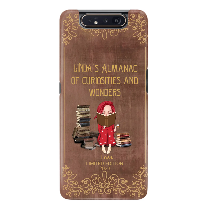 Custom Personalized Reading Girl Phone Case - Gift Idea For Reading Lovers - Almanac Of Curiosities - Cases For iPhone/Samsung