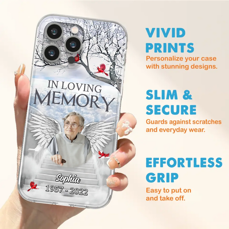 Custom Personalized Memorial Phone Case - Upload Photo - Memorial Gift Idea For Family - In Loving Memory - Case For iPhone & Samsung
